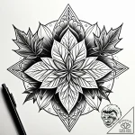 Tat tattoo sketch, maple leaves with crisp ge… – style Jaeger Simple – tattoo sketch (13.11.2025 00:58)