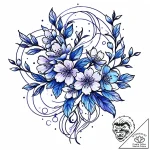 Tattoo sketch, watercolor splash blending bri… – style Jaeger Mini – tattoo sketch (13.11.2025 01:07)