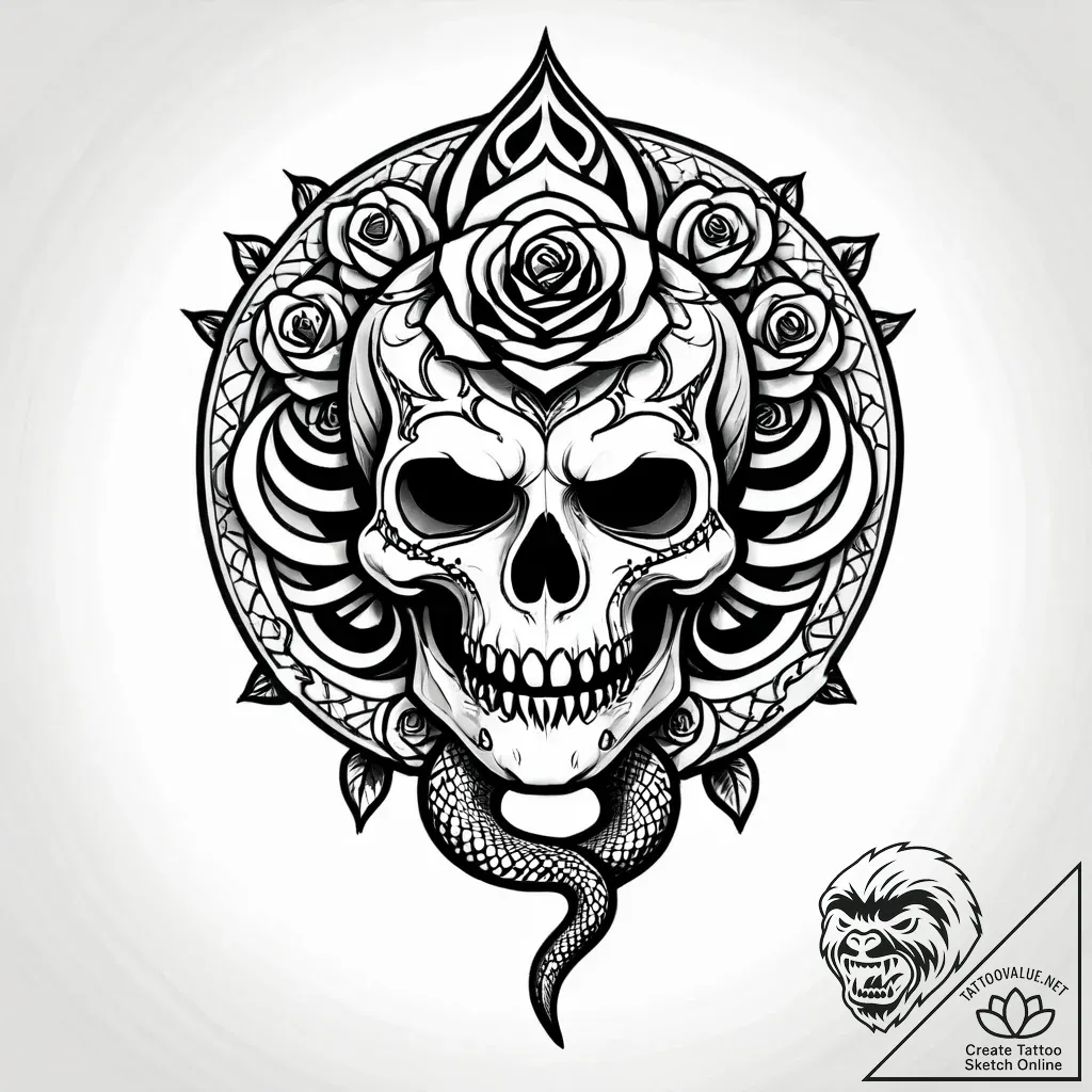 Animated serpent breaking light barrier, tatt... - style Jagger Old - tattoo sketch (13.11.2025 01:34)