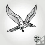 F-22 raptor jet leaving a trail of geometric,… – style Jagger Old – tattoo sketch (13.11.2025 02:34)
