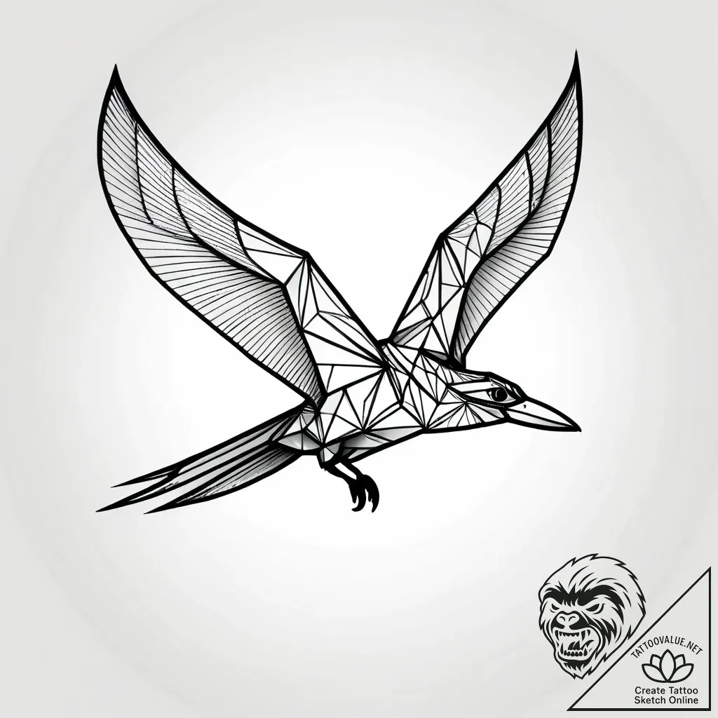 F-22 raptor jet leaving a trail of geometric,... - style Jagger Old - tattoo sketch (13.11.2025 02:34)
