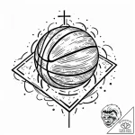 A classic basketball court, game,, artistic t… – style Jaeger Mini – tattoo sketch (13.11.2025 03:19)