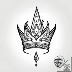 Black veil over molten crown, tattoo flash sh… – style Jagger Old – tattoo sketch (13.11.2025 03:22)