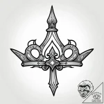 Fallen crown beneath bone spire, tattoo flash… – style Jagger Old – tattoo sketch (13.11.2025 03:46)