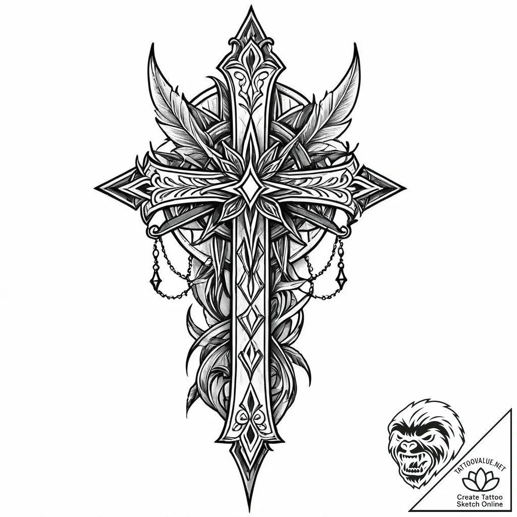 Dagger piercing the veil between worlds, tatt... - style Jaeger Mini - tattoo sketch (13.11.2025 04:07)