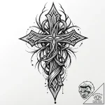 Nexus of roots consuming relic, artistic tatt… – style Jaeger Mini – tattoo sketch (13.11.2025 04:31)