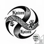 Kaizen symbol (japanese for “continuous impro… – style Flux Inscriptions – tattoo sketch (13.11.2025 05:25)