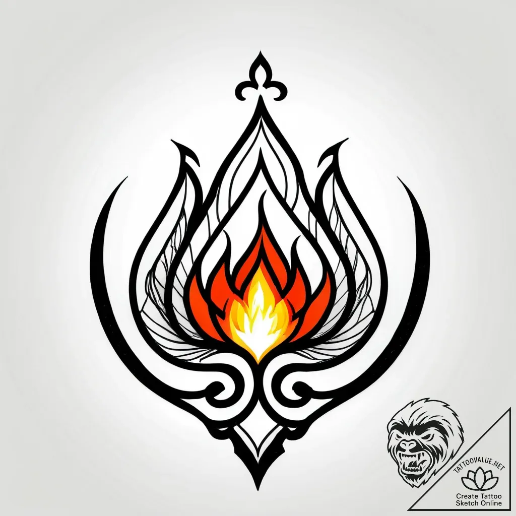 Iron gates crowned with flame, concept art fo... - style Jagger Old - tattoo sketch (13.11.2025 05:58)
