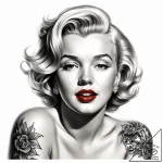 Marilyn monroe – style Jaeger Simple – tattoo sketch (13.11.2025 06:04)