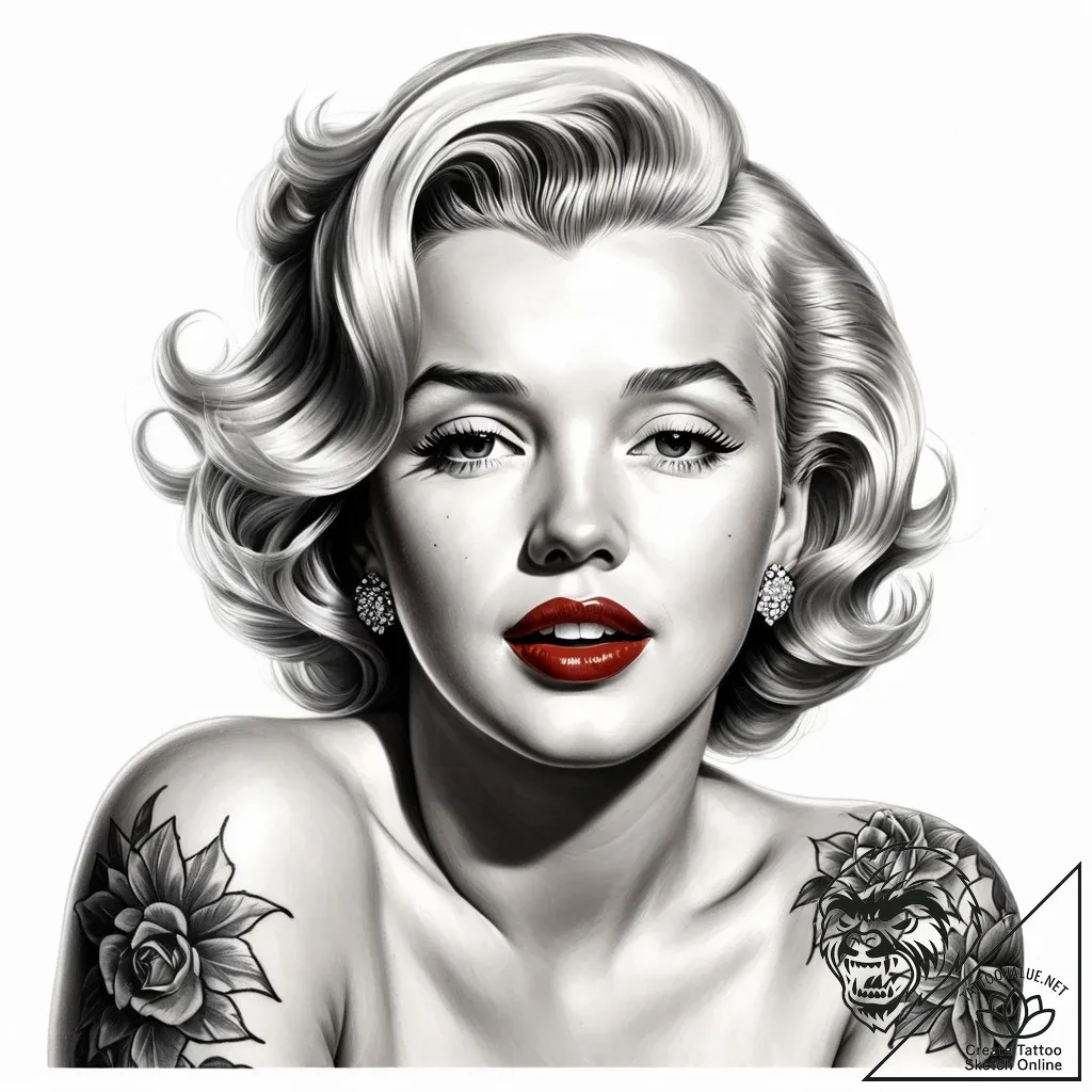 Marilyn monroe - style Jaeger Simple - tattoo sketch (13.11.2025 06:04)