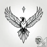Arcane raven with runes on wings, tattoo sket… – style Jagger Old – tattoo sketch (13.11.2025 06:10)