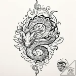 Candle flame forming serpent, tattoo flash sh… – style Jaeger Mini – tattoo sketch (13.11.2025 06:19)