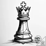 King chess piece with cracked base, tattoo sk… – style Jaeger Simple – tattoo sketch (13.11.2025 06:52)