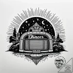 Tat tattoo sketch, retro diner sign glowing u… – style Jaeger Simple – tattoo sketch (13.11.2025 07:28)