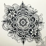 Ivory relic beneath spectral bloom, tattoo fl… – style Jaeger Simple – tattoo sketch (13.11.2025 07:52)
