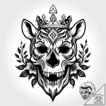 Zebra skull crowned with ivy, tattoo flash sh… – style Jagger Old – tattoo sketch (13.11.2025 07:58)
