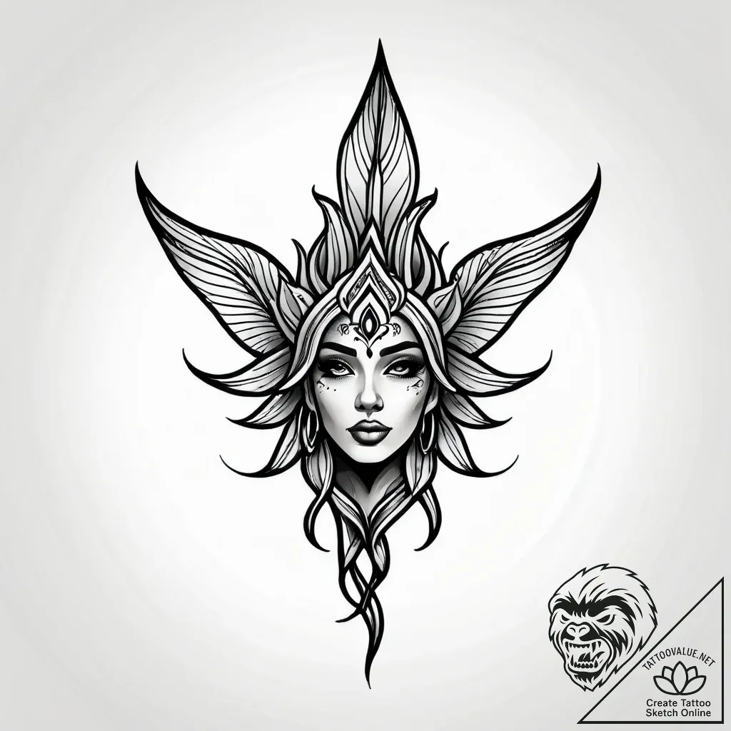 рјрѕрґрµр»сњ, ink illustration for tattoo, bl... - style Jagger Old - tattoo sketch (13.11.2025 08:43)