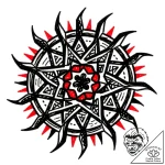 Diatom (microscopic algae) with impossibly in… – style Flux Inscriptions – tattoo sketch (13.11.2025 09:37)