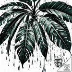 Tat tattoo sketch, shiny banana leaves with w… – style Jaeger Simple – tattoo sketch (13.11.2025 09:40)