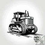 A powerful bulldozer track, heavy,, tattoo li… – style Jagger Old – tattoo sketch (13.11.2025 11:22)