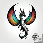 Horned wings devouring starlight, ink illustr… – style Jagger Old – tattoo sketch (13.11.2025 11:42)