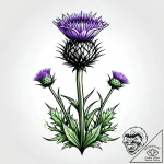 A thistle plant – style Jagger Old – tattoo sketch (13.11.2025 12:42)