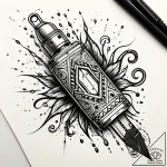 Corrupted usb stick leaking a dark, inky subs… – style Jaeger Simple – tattoo sketch (13.11.2025 13:32)