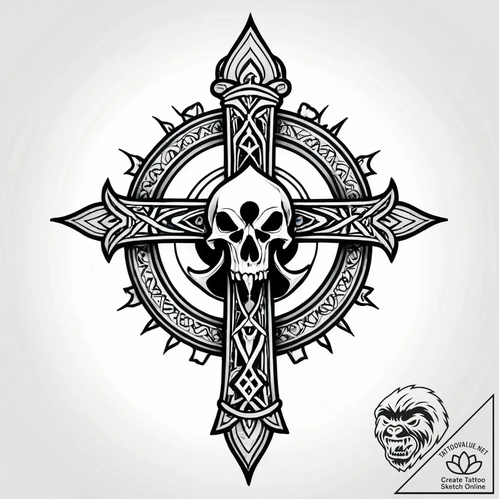 Bone relic bound in chains, tattoo sketch des... - style Jagger Old - tattoo sketch (13.11.2025 13:42)