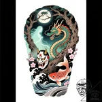 Tat tattoo sketch, mysterious forest spirits… – style Flux Inscriptions – tattoo sketch (13.11.2025 13:47)