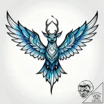 Frozen wings devouring starlight, tattoo line… – style Jagger Old – tattoo sketch (13.11.2025 14:42)