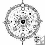 Astrolabe with constellations traced in delic… – style Jaeger Mini – tattoo sketch (13.11.2025 15:17)