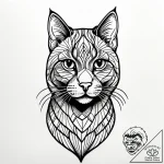 Cat, ink illustration for tattoo, dotwork tat… – style Jagger Old – tattoo sketch (13.11.2025 16:02)