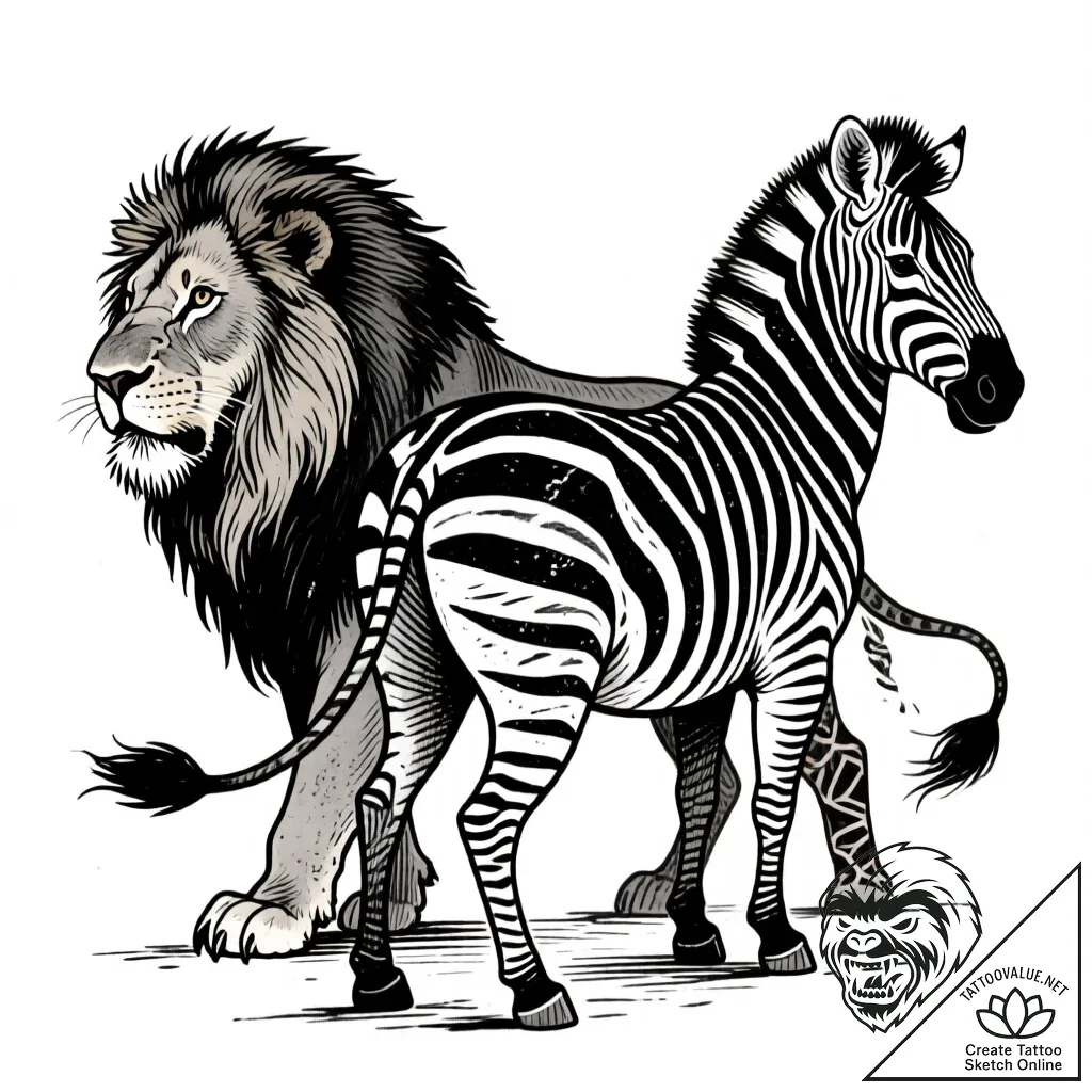 Eskizto, tattoo sketch, alex and marty back t... - style Flux Inscriptions - tattoo sketch (13.11.2025 16:07)