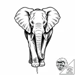 Elephant, concept art for tattoo, minimalist… – style Jaeger Mini – tattoo sketch (13.11.2025 16:37)