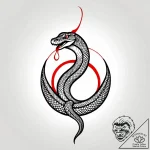 Serpent mirror swallowing reflection, tattoo… – style Jagger Old – tattoo sketch (13.11.2025 16:42)