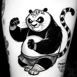 Tattoo sketch, tai lung shadow with sharp lin… – style Flux Inscriptions – tattoo sketch (13.11.2025 16:47)