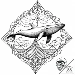 Whale’s tail diving into a sea of clouds, ink… – style Jaeger Mini – tattoo sketch (13.11.2025 16:57)