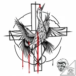 Crane, tattoo sketch design, stylized interpr… – style Jaeger Mini – tattoo sketch (13.11.2025 17:17)