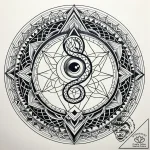 Crystal serpent coiled around moon, tattoo dr… – style Jaeger Simple – tattoo sketch (13.11.2025 17:32)