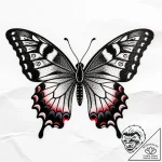 Butterfly, tattoo sketch design, dotwork shad… – style Flux Inscriptions – tattoo sketch (13.11.2025 18:22)