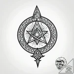 Iron glyph shattering celestial gate, ink ill… – style Jagger Old – tattoo sketch (13.11.2025 19:56)