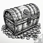 A detailed barrel full of coins, treasure che… – style Jaeger Simple – tattoo sketch (13.11.2025 20:26)