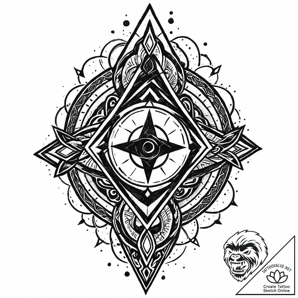 Null symbol carved into a stone tablet, ink i... - style Jaeger Mini - tattoo sketch (13.11.2025 21:52)