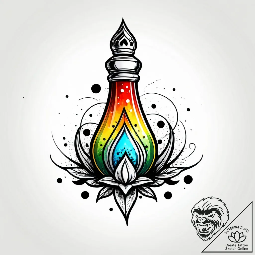 Spyglass, focused on a distant shore, tattoo... - style Jagger Old - tattoo sketch (13.11.2025 21:57)