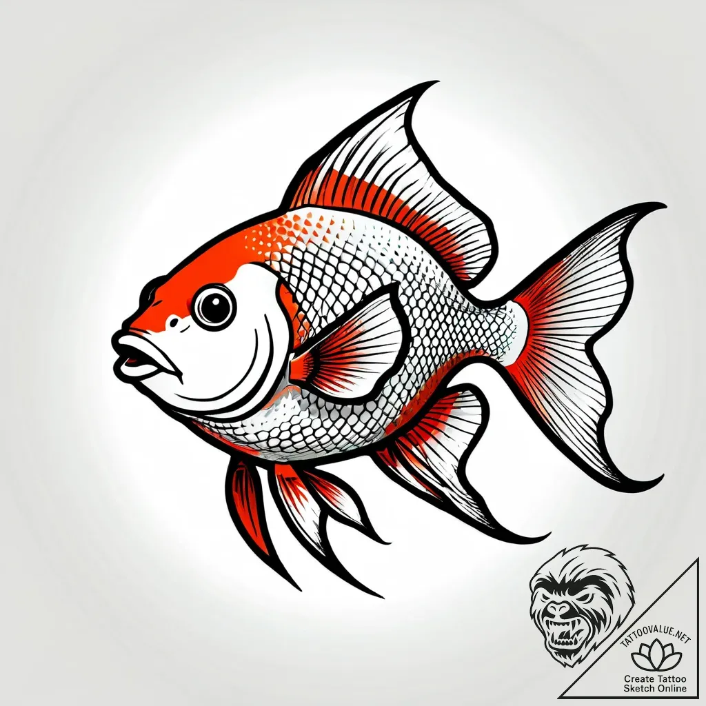 Eskizto, tattoo sketch, marlin clownfish swim... - style Jagger Old - tattoo sketch (13.11.2025 22:16)
