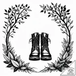 Tat tattoo sketch, hunterвђ™s tracking boots… – style Jagger Old – tattoo sketch (13.11.2025 22:37)