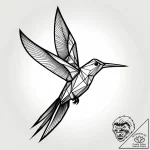 Tattoo sketch, geometric hummingbird with sha… – style Jagger Old – tattoo sketch (13.11.2025 23:36)