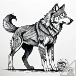 Animated wolf lunging from shadows, ink illus… – style Jaeger Simple – tattoo sketch (14.11.2025 00:27)
