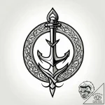Cracked sword bound in roots, tattoo flash sh… – style Jagger Old – tattoo sketch (14.11.2025 00:36)