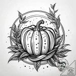 Tat tattoo sketch, vegetarian emblem with veg… – style Jaeger Simple – tattoo sketch (14.11.2025 01:27)
